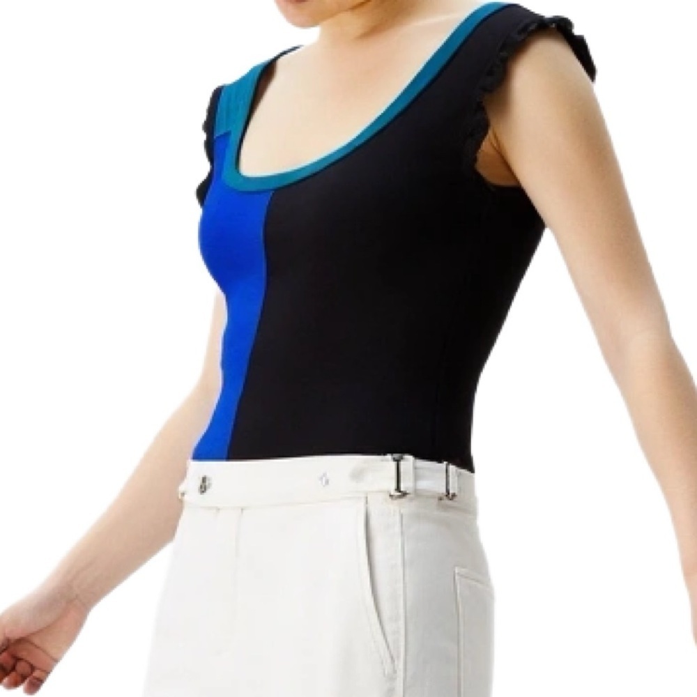 Jolie Vintage Colour Block Long Style Tank Size Small